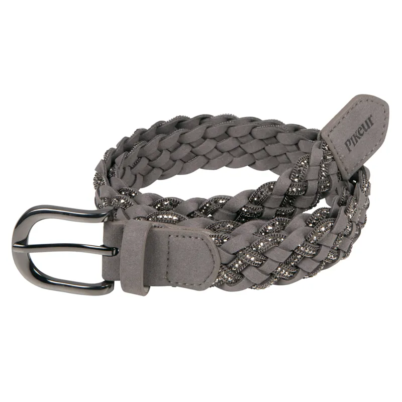 Pikeur Braided Stone Ladies Belt - Anthracite